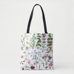 Bolsa Tote Ilustrações botânicas - plantas de Larousse