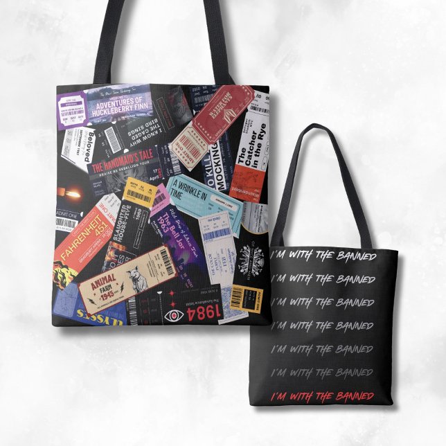 Bolsa Tote I'm with the Banned Black (Criador carregado)