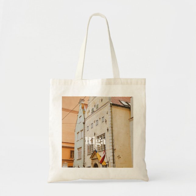 Bolsa Tote Ímã de Foto Flexível da Cidade de Riga (Frente)