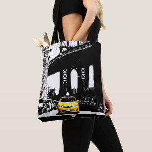 Bolsa Tote Imagem Amarelo Elegante Nyc New York Brooklyn