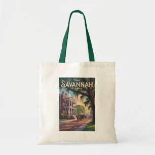 Bolsa Tote Imagem de Carruagem de Cavalo Savannah Georgia