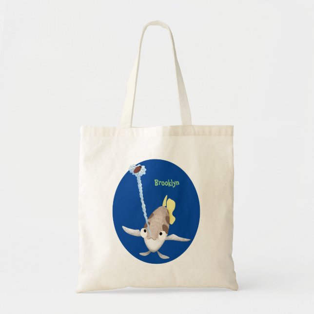 Bolsa Tote Imagem de desenho animado de Arquerfish em Cute (Frente)