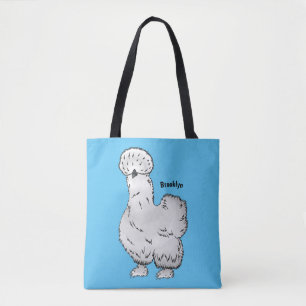 Bolsa Tote Imagem de desenho animado de frango Silkie