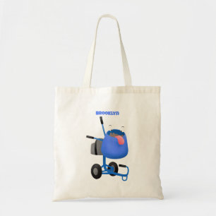 Bolsa Tote Imagem de desenho animado de misturador azul engra