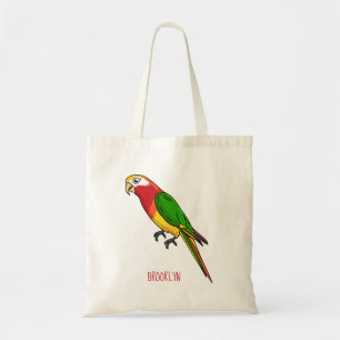 Bolsa Tote Imagem de desenho animado de papagaio feliz e boni
