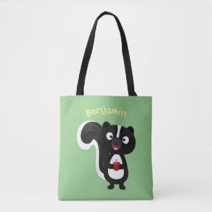 Bolsa Tote Imagem de desenho animado de tronco feliz e bonito