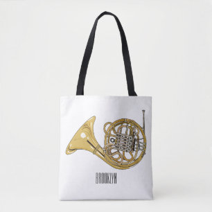 Bolsa Tote Imagem de desenho animado francês