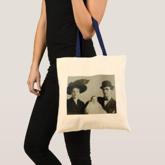 Bolsa Tote Imagem de Fotografia B&W RPPC da Família Bowler
