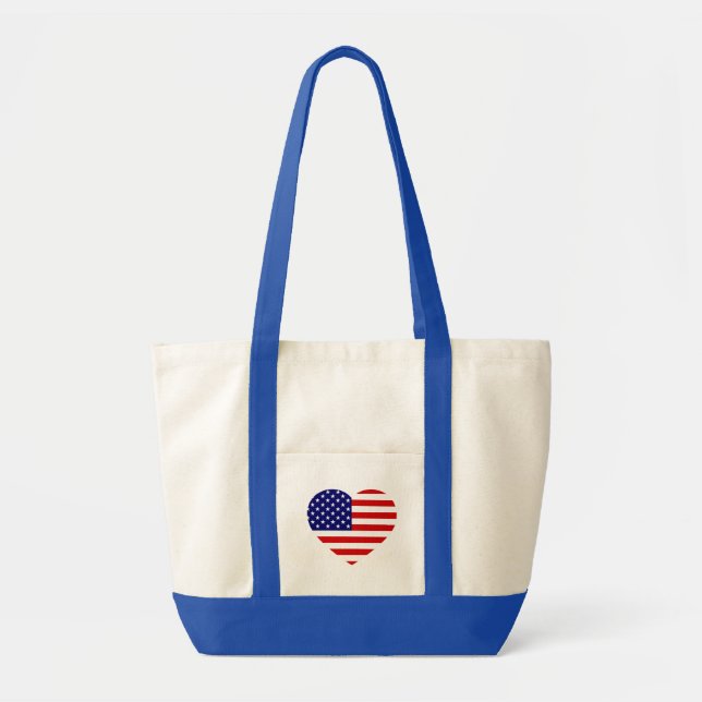 Bolsa Tote Imagem de Heartflag dos EUA (Frente)