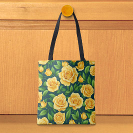 Bolsa Tote Imagem de Rosas Amarelas Nº 2