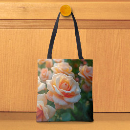 Bolsa Tote Imagem de Rosas Pêssego Nº 2