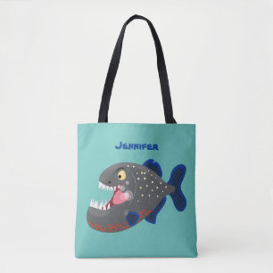 Bolsa Tote Imagem de uma piranha engraçada e famosa