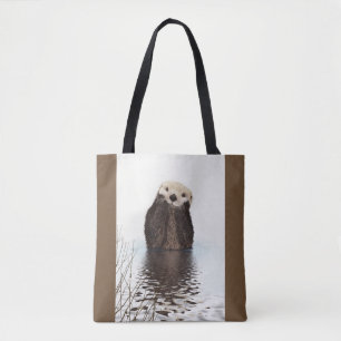 Bolsa Tote Imagem de Vida Selvagem de Lontra Cura