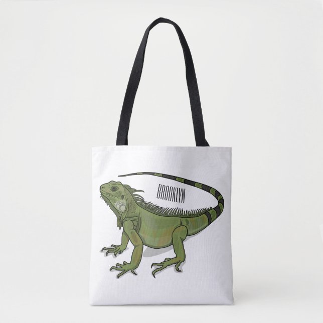 Bolsa Tote Imagem do desenho de Iguana (Frente)