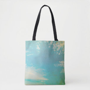 Bolsa Tote Imagem enevoada do fundo do céu. decoração domicil