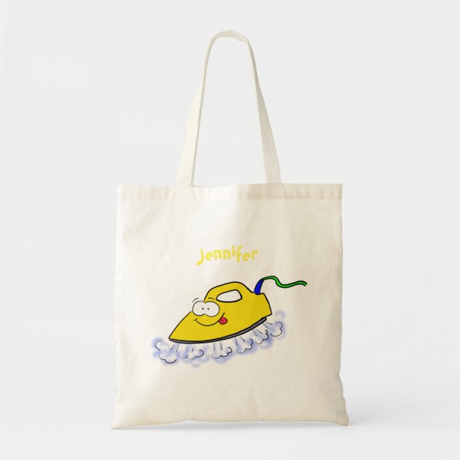 Bolsa Tote Imagem engraçada da lavanderia de ferro (Frente)