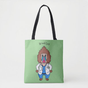Bolsa Tote Imagem engraçada de cartoon do mandril doutor