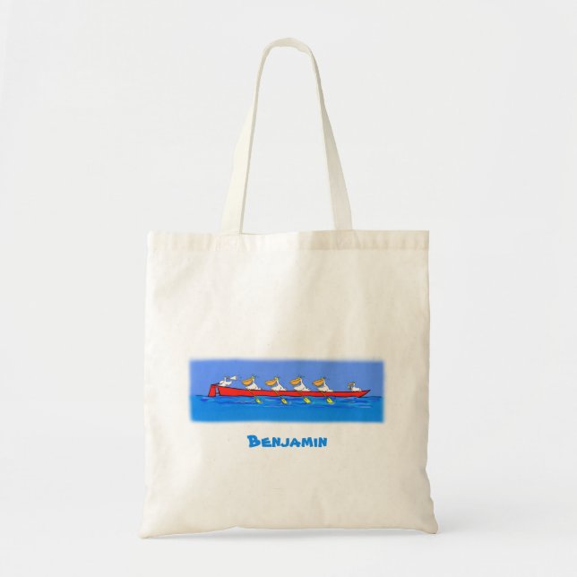 Bolsa Tote Imagem engraçada do desenho animado da equipe de r (Frente)