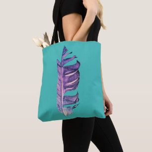Bolsa Tote Imagem original de desenho de folha fina