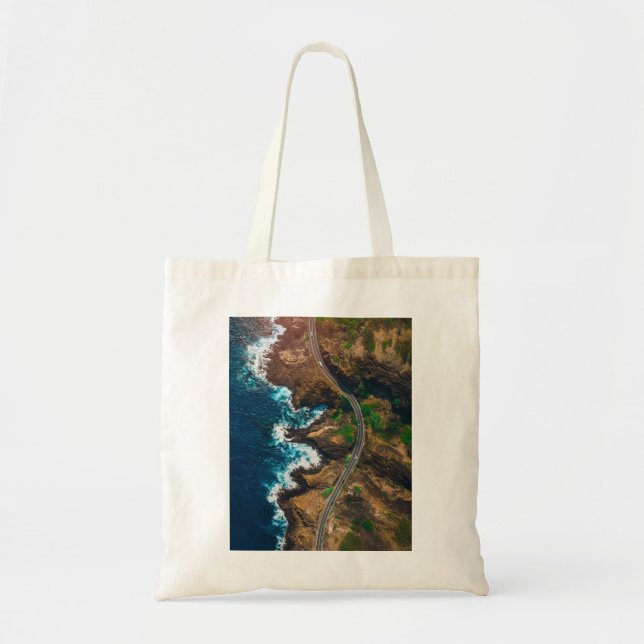 Bolsa Tote Imagens Cênicas do Oceano de Arte de Praia Fotogra (Frente)