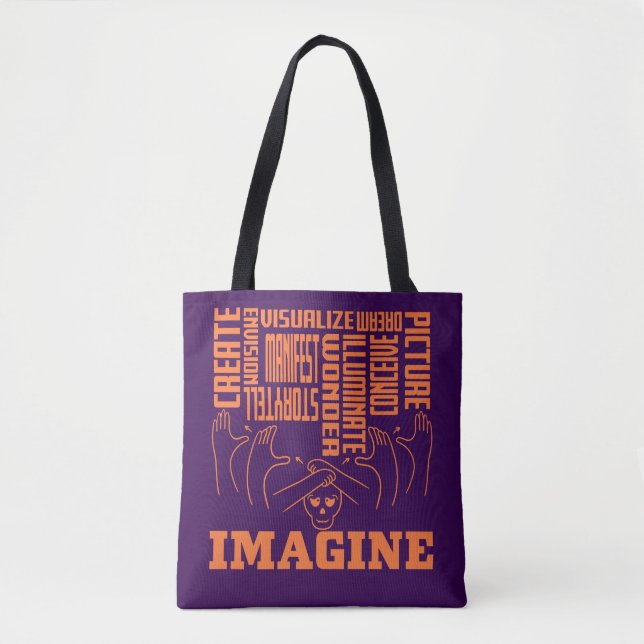 Bolsa Tote Imagine - Design ASL (Frente)