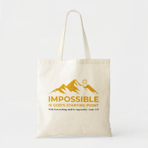 Bolsa Tote Impossível é o ponto de partida de Deus, inspirado