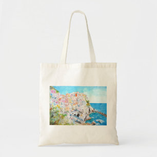 Bolsa Tote Impressão a aquarela de Cinque Terre