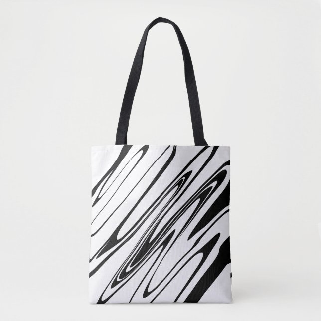 Bolsa Tote Impressão abstrato Zebra (Frente)