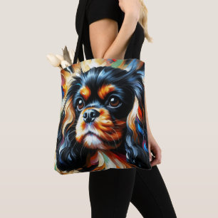 Bolsa Tote Impressão Acrílica do Cão Cavalier King Charles Sp