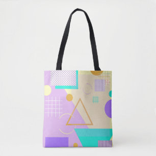 Bolsa Tote Impressão amarelo geométrico