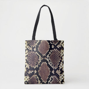 Bolsa Tote Impressão animal exótico da pele de cobra do fal