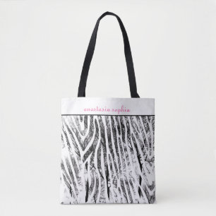 Bolsa Tote Impressão Animal Monograma