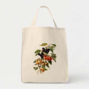 Bolsa Tote Impressão Botânica de Cerejas