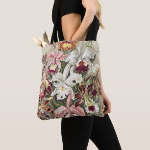 Bolsa Tote Impressão Botânica Vintage de Orquídea de Ernst Ha