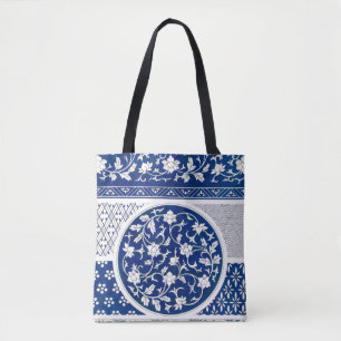 Bolsa Tote Impressão Clássico de Ornamento Floral