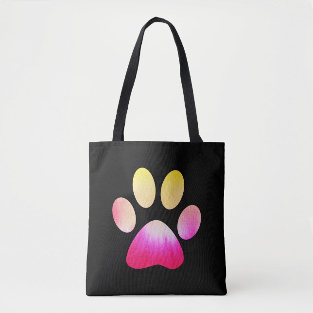 Bolsa Tote Impressão Colar Cor Rosa e Amarelo (Frente)
