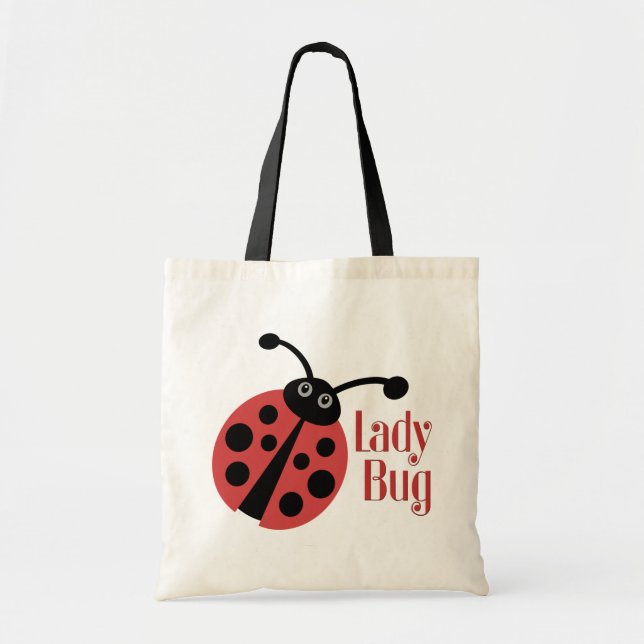 Bolsa Tote Impressão de Animais de Ladybug (Frente)