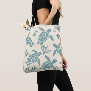 Bolsa Tote Impressão de Arrecifes de Coral Costeiro