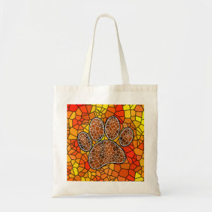 Bolsa Tote Impressão de Canas de Cão de Arte Mosaica
