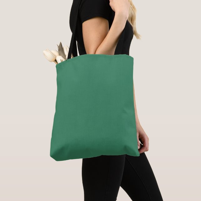 Bolsa Tote Impressão de Cor Sólida Verde do Shamrock (Close Up)