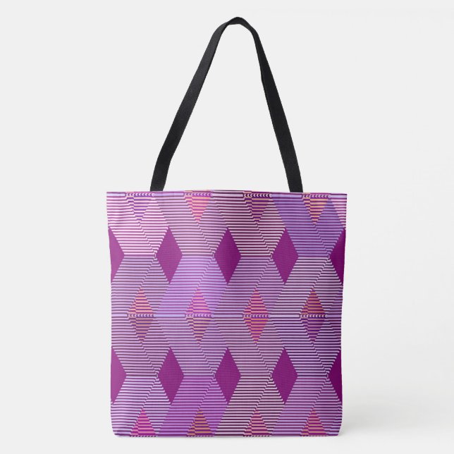 Bolsa Tote Impressão de Diamante Moderno do Século médio, Rox (Frente)
