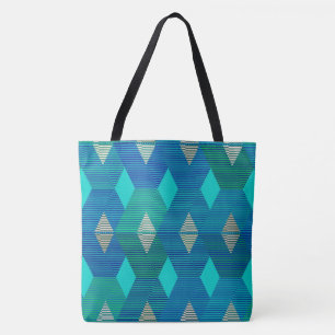 Bolsa Tote Impressão de Diamante Moderno do Século médio, Tur