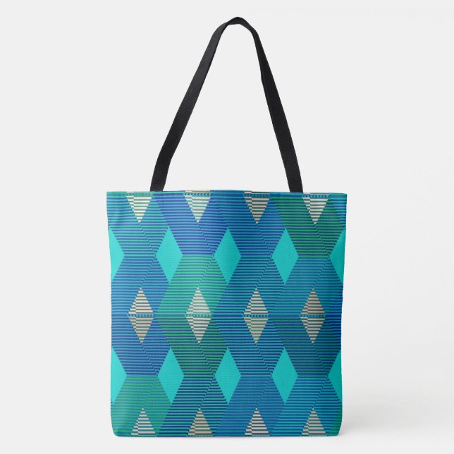 Bolsa Tote Impressão de Diamante Moderno do Século médio, Tur (Frente)