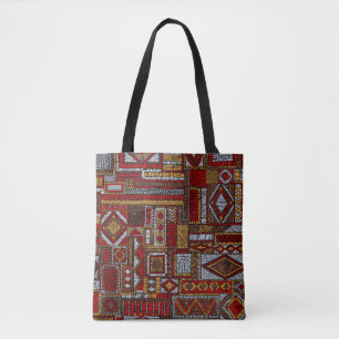 Bolsa Tote Impressão de Étnica Bordada de Estilo de Patchwork