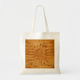 Bolsa Tote Impressão De Face Solar Sorrindo Esculpida Em Mad