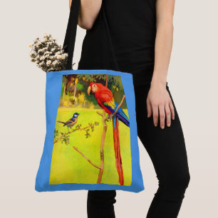 Bolsa Tote impressão de faísca e papagaio