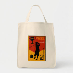 Bolsa Tote impressão de Golfe Clássico de 1930