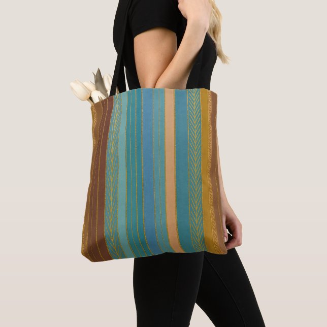 Bolsa Tote Impressão de Grevas Futurísticas Atômicas do meio  (Close Up)