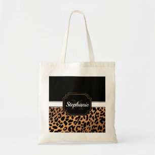 Bolsa Tote Impressão de Leopardo Bonito