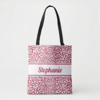 Impressão de Leopardo Vermelho e Branco Trendy com